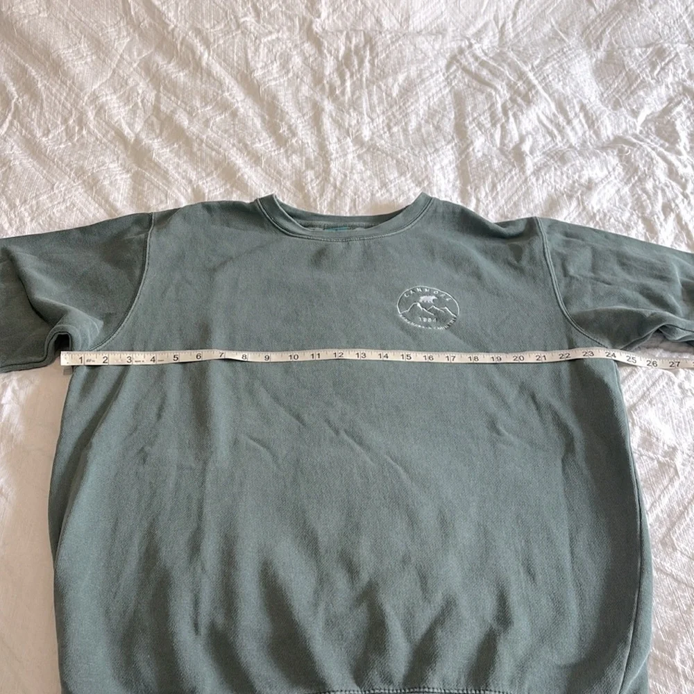 Coastal Culture Canmore Moss Green Crewneck Sweatshirt Size Large - Picture 5 of 7